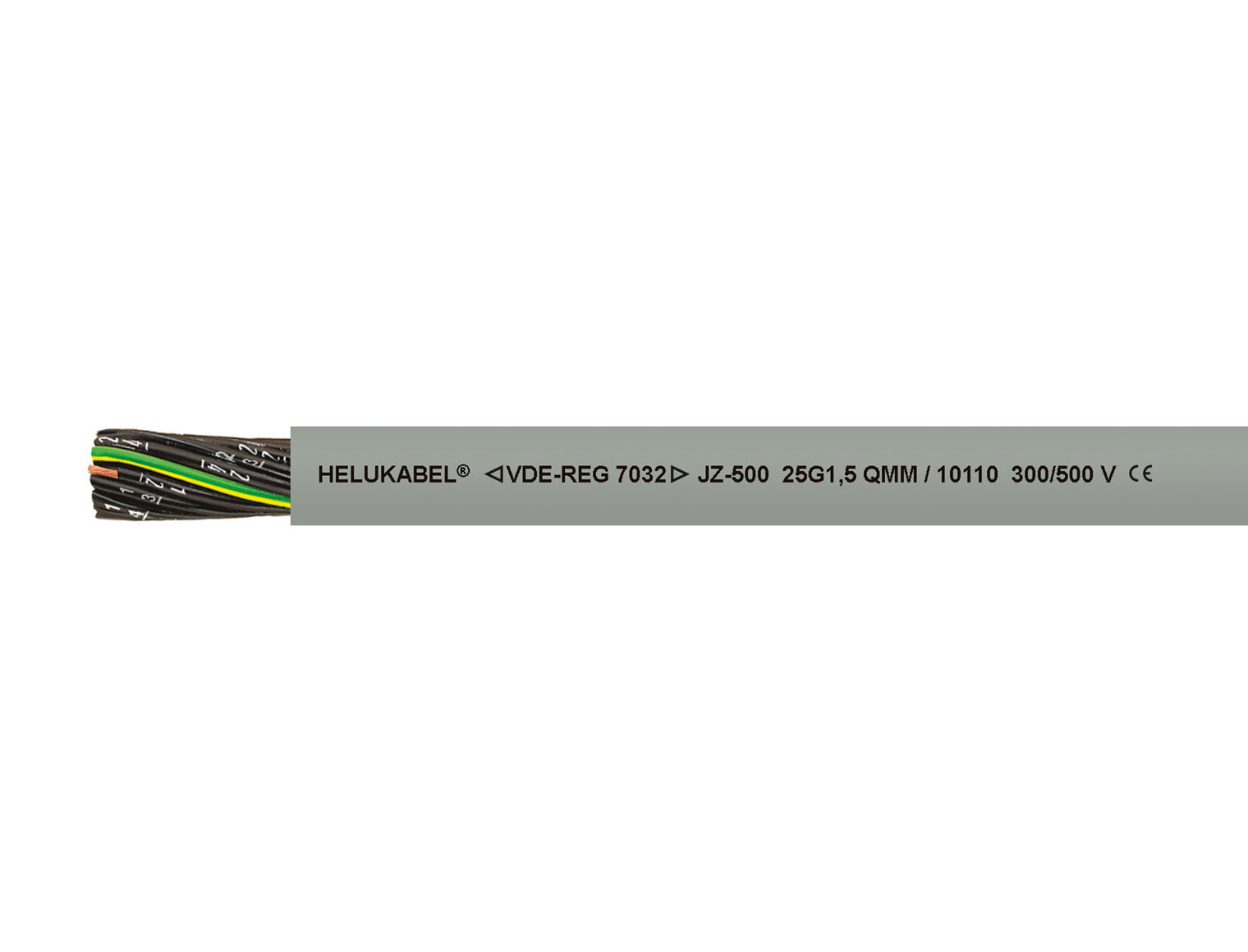Cable HELUKABEL JZ-500 gris 18 G 1 mm²
