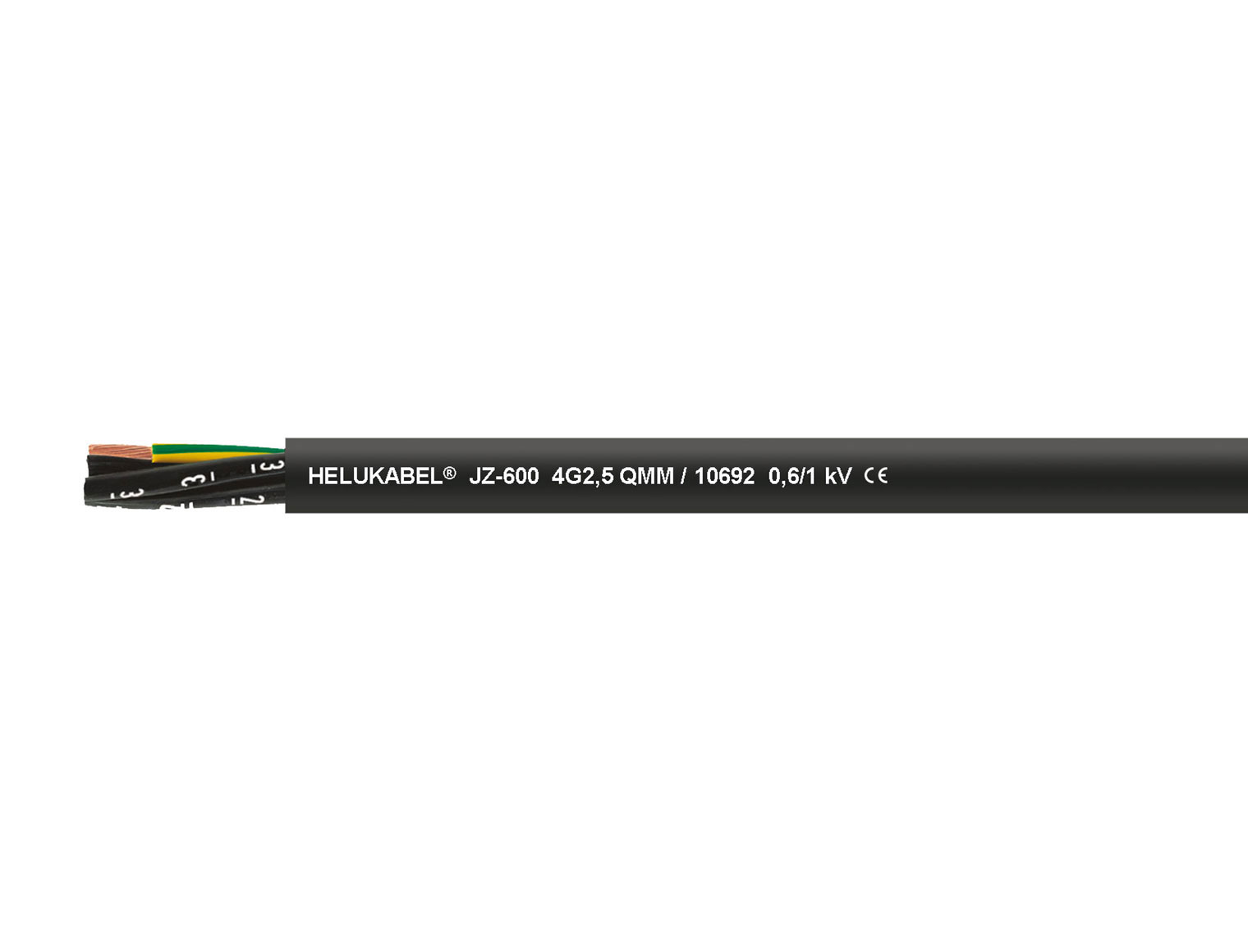 Cable HELUKABEL JZ-600 negro 4 G 4 mm²