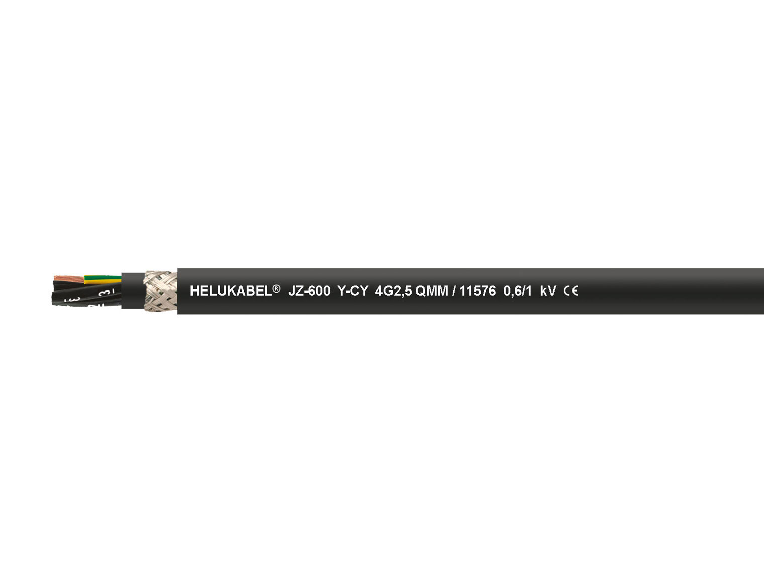 Cable HELUKABEL JZ-600-Y-CY negro 4 G 6 mm²