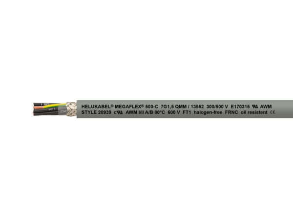 Cable HELUKABEL MEGAFLEX® 500-C gris 7 G 1 mm²