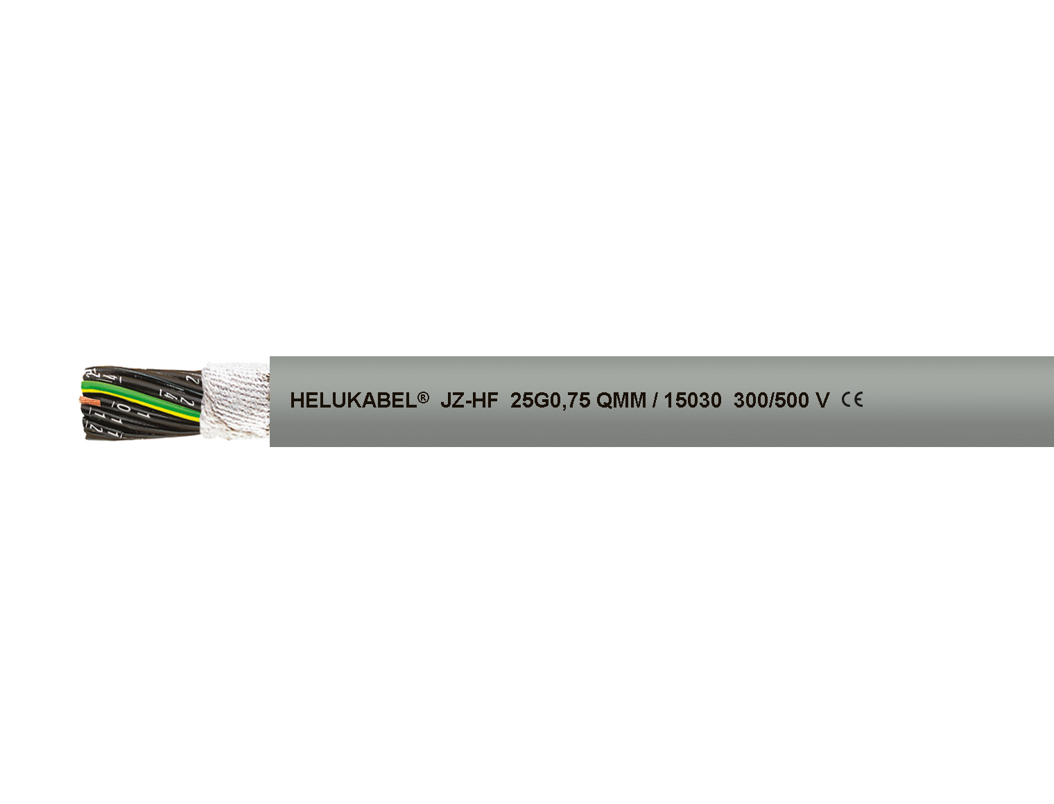 Cable HELUKABEL JZ-HF gris 5 G 1 mm²