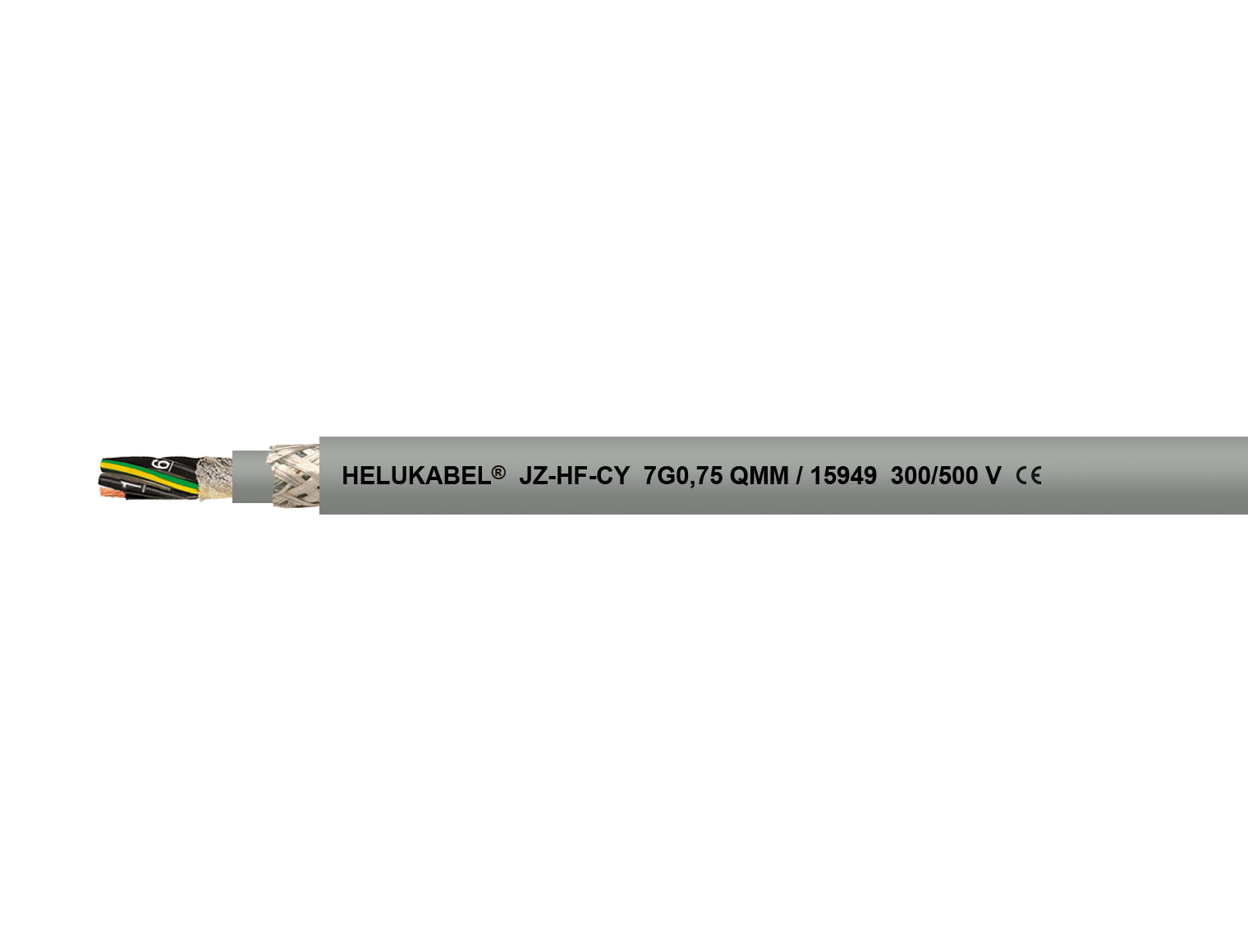 Cable HELUKABEL JZ-HF-CY gris 4 G 4 mm²