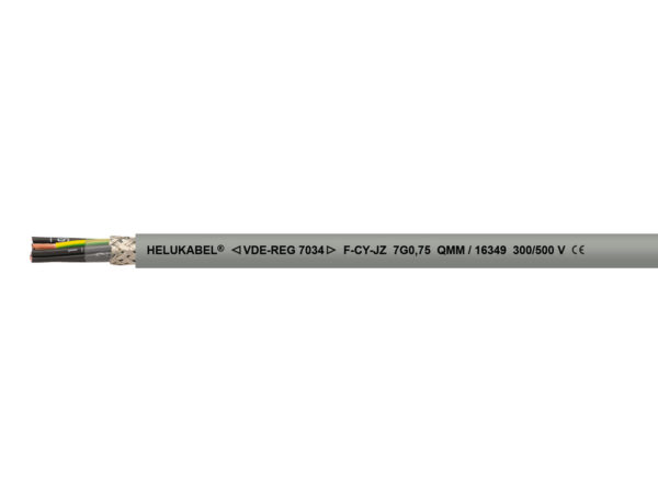 Cable HELUKABEL F-CY-OZ gris 4 x 0,5 mm²