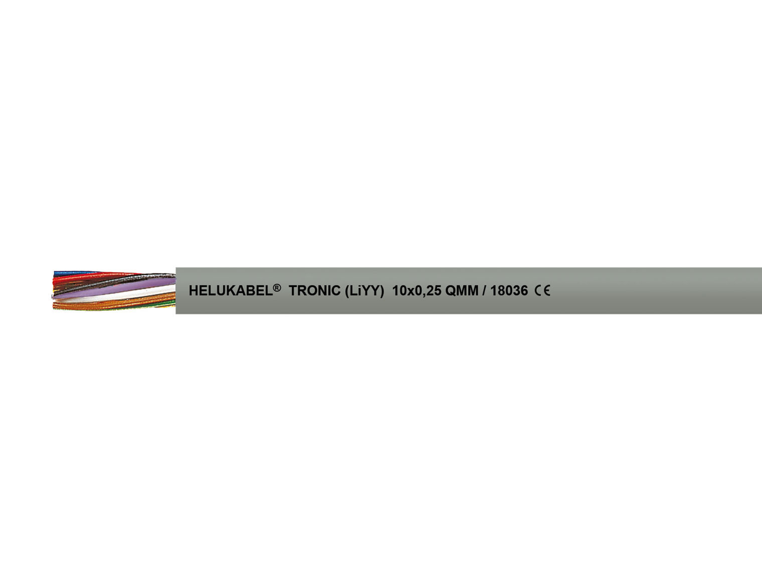 Cable HELUKABEL TRONIC (LiYY) gris 4 x 0,34 mm²