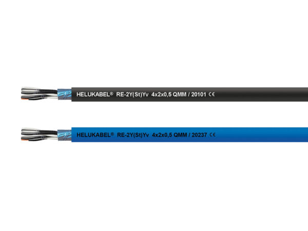 Cable HELUKABEL RE-2Y(St)Yv BLACK 2 x 2 x 1,3 mm²