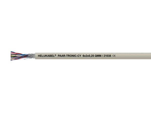 Cable HELUKABEL PAAR-TRONIC-CY gris 6 x 2 x 0,25 mm²