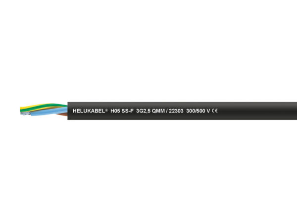 Cable HELUKABEL H05SS-F negro 5 G 1,5 mm²