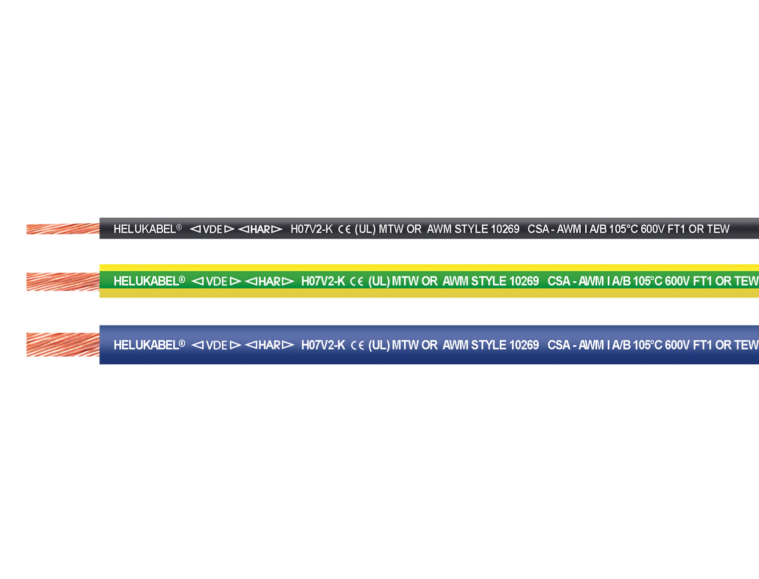 Cable HELUKABEL FIVENORM H07V2-K azul oscuro 1 x 1,5 mm²