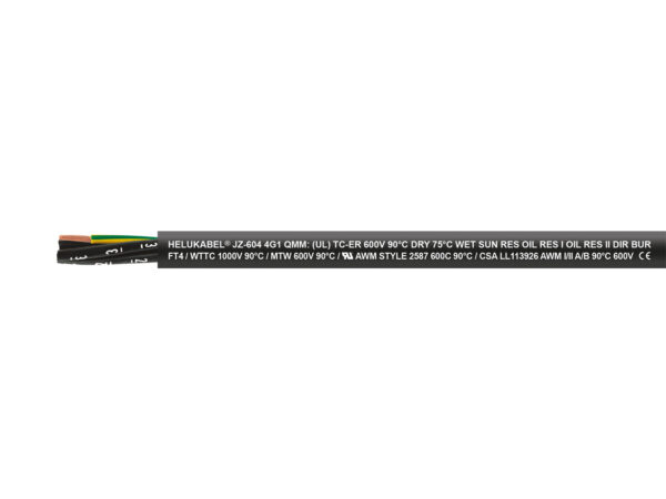 Cable HELUKABEL JZ-604 TC TRAY CABLE negro 4 G 16 mm²