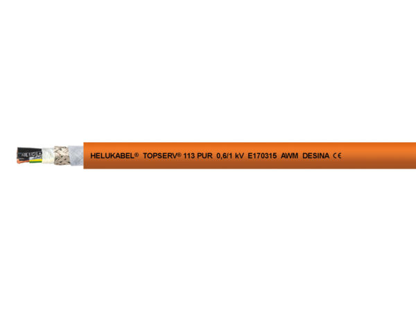 Cable HELUKABEL TOPSERV® 113 PUR (4G1,5 + (2x1,5)C)C orange