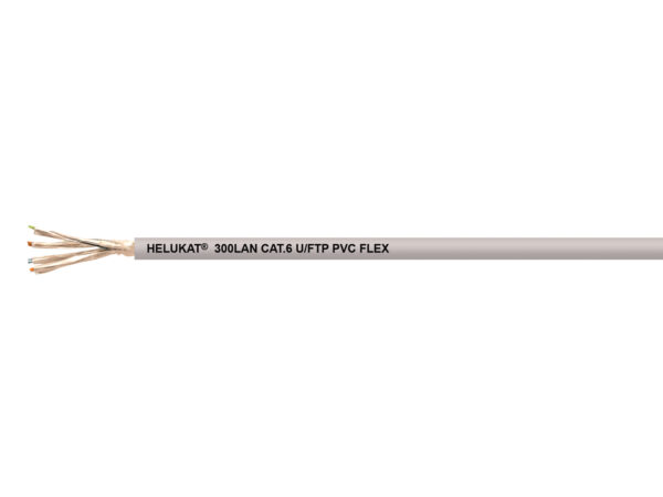 Cable HELUKABEL HELUKAT® 300 CAT,6 U/FTP PVC FLEX gris 4 x 2 x AWG 26 /7