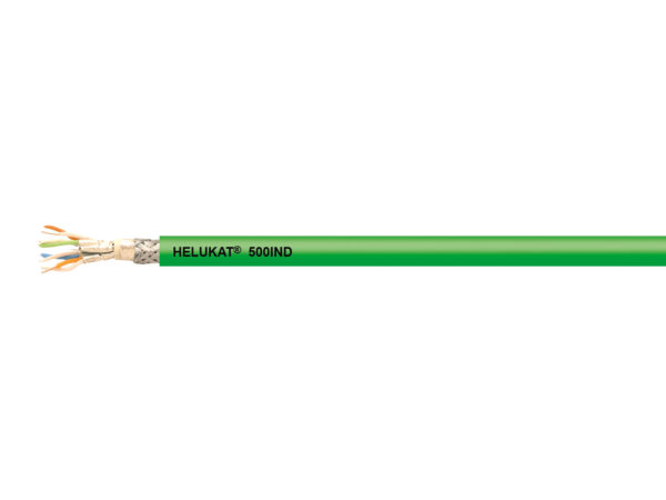 Cable HELUKABEL HELUKAT® 500IND CAT.6A SF/FTP PVC STATIC verde 4 x 2 x AWG 22 /1