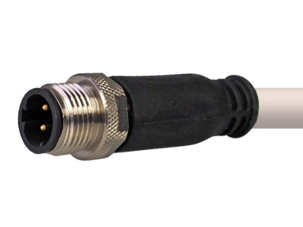 Cable HELUKABEL HELUKAT® CONNECTING SYSTEMS® INDUSTRY HELUKAT200IND SF/UTP M12-D(male) 180° gris 1m