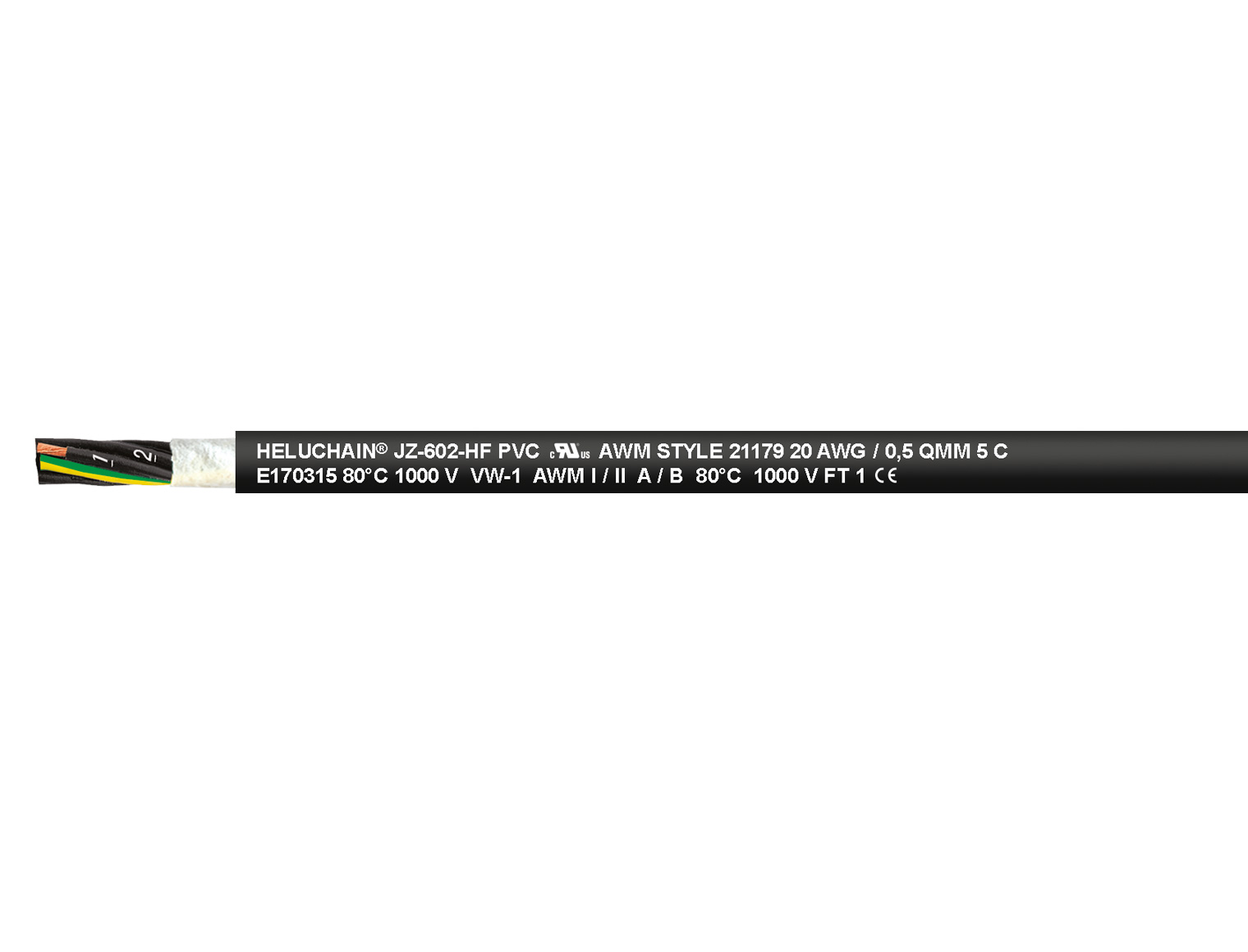 Cable HELUKABEL HELUCHAIN® JZ-602-HF PVC UL/CSA negro 4 G 2,5 mm²